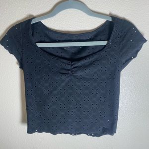 Black crop top